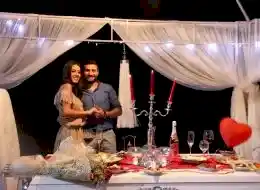 Evlilik Teklifi Organizasyonu Masa Süsleme Bodrum