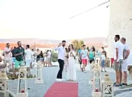 Yel Değirmenlerinde Evlenme Teklifi Organizasyonu Fotoğraf Çekimi