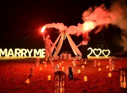 İstanbul Kumsalda Evlilik Teklifi Organizasyonu