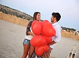 Uçan Balonlar Eşliğinde Evlilik Teklifi Organizasyonu Büyükada