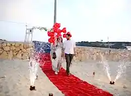 Yer Volkanları Eşliğinde Sahilde Evlilik Teklifi Organizasyonu İstanbul