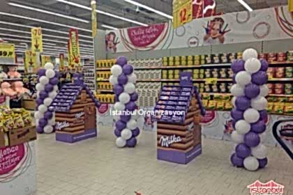 Milka Standları Balon Süsleme