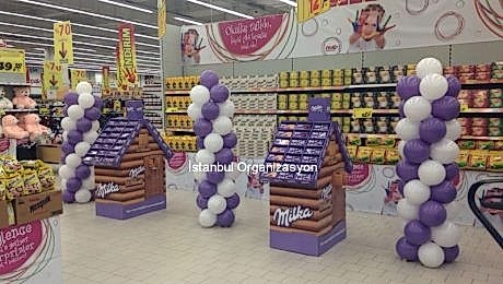 Milka Standları Balon Süsleme