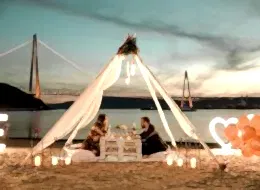 İstanbul Kumsalda Evlilik Teklifi Organizasyonu