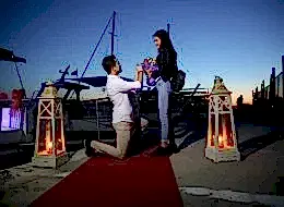 Denizci Fenerleri ile Yürüyüş Yolu Süsleme ve Evlenme Teklifi Anı İstanbul